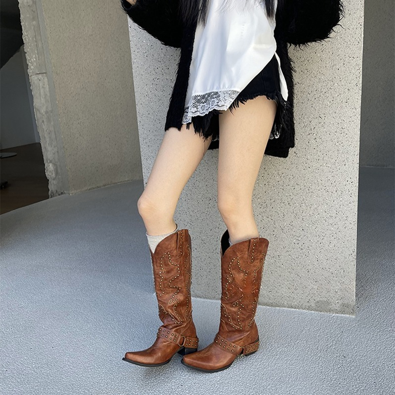 Autumn Winter Belt Buckle Rive - Embroidery Shoes avis et prix