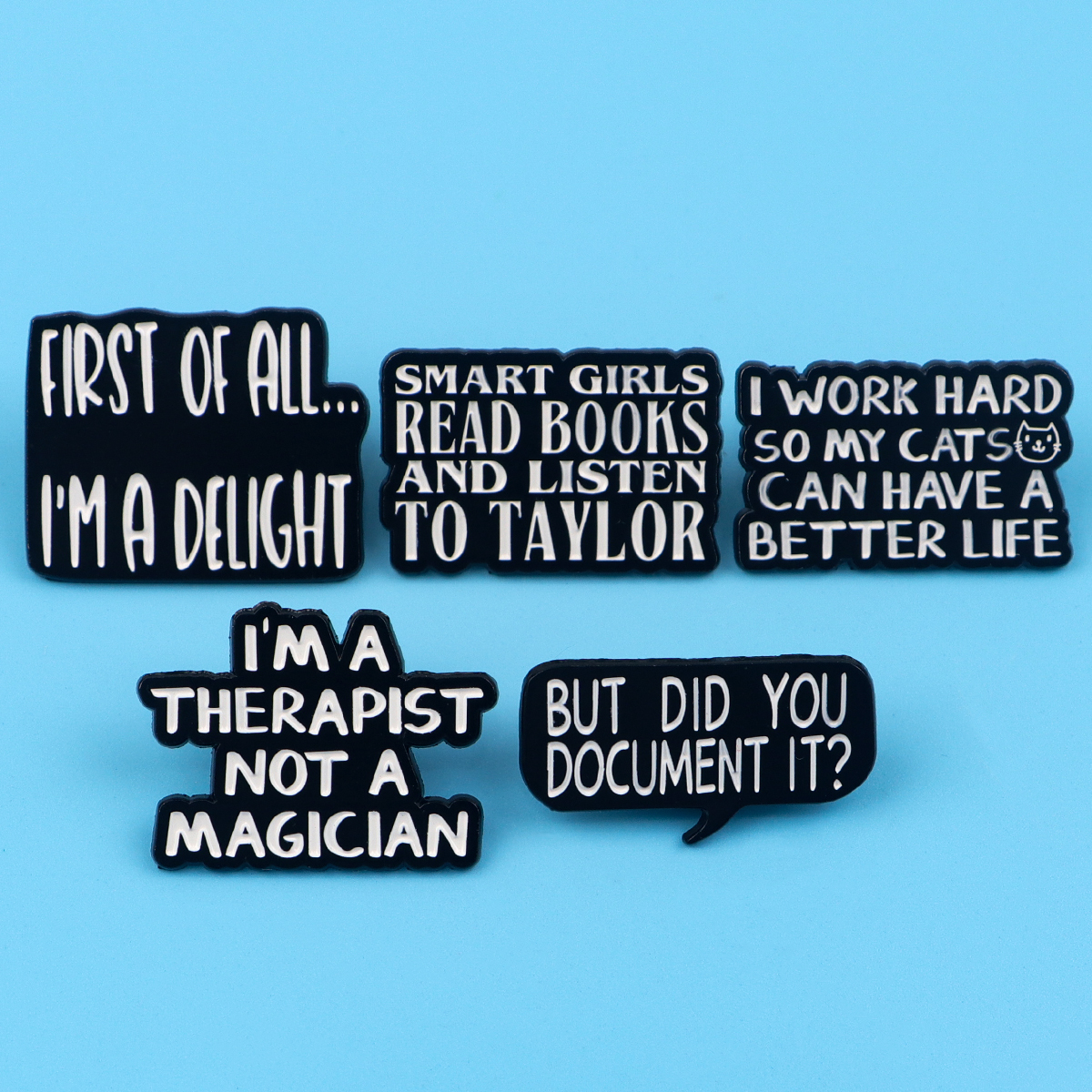 Satirical Quotes Enamel Pin Ba - Embroidery Illustration avis et prix