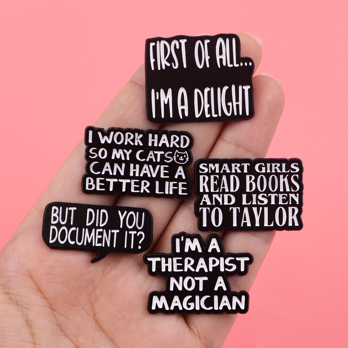 Satirical Quotes Enamel Pin Ba - Embroidery Illustration avis et prix