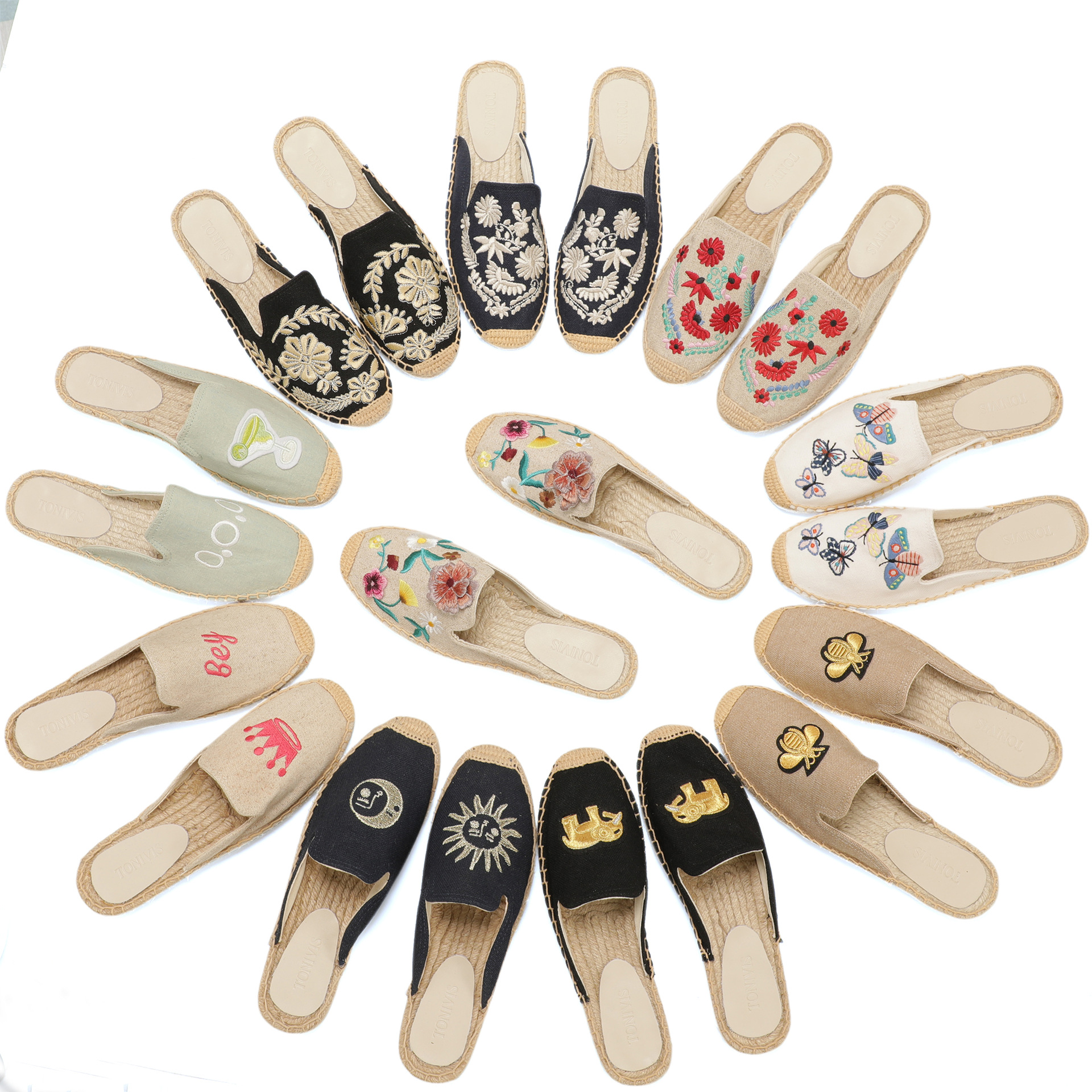 Women Floral Embroidered Espad - Embroidery Shoes avis et prix