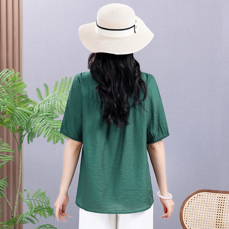 Summer Elastic Tee Shirt Solid - Embroidery Uniform avis et prix