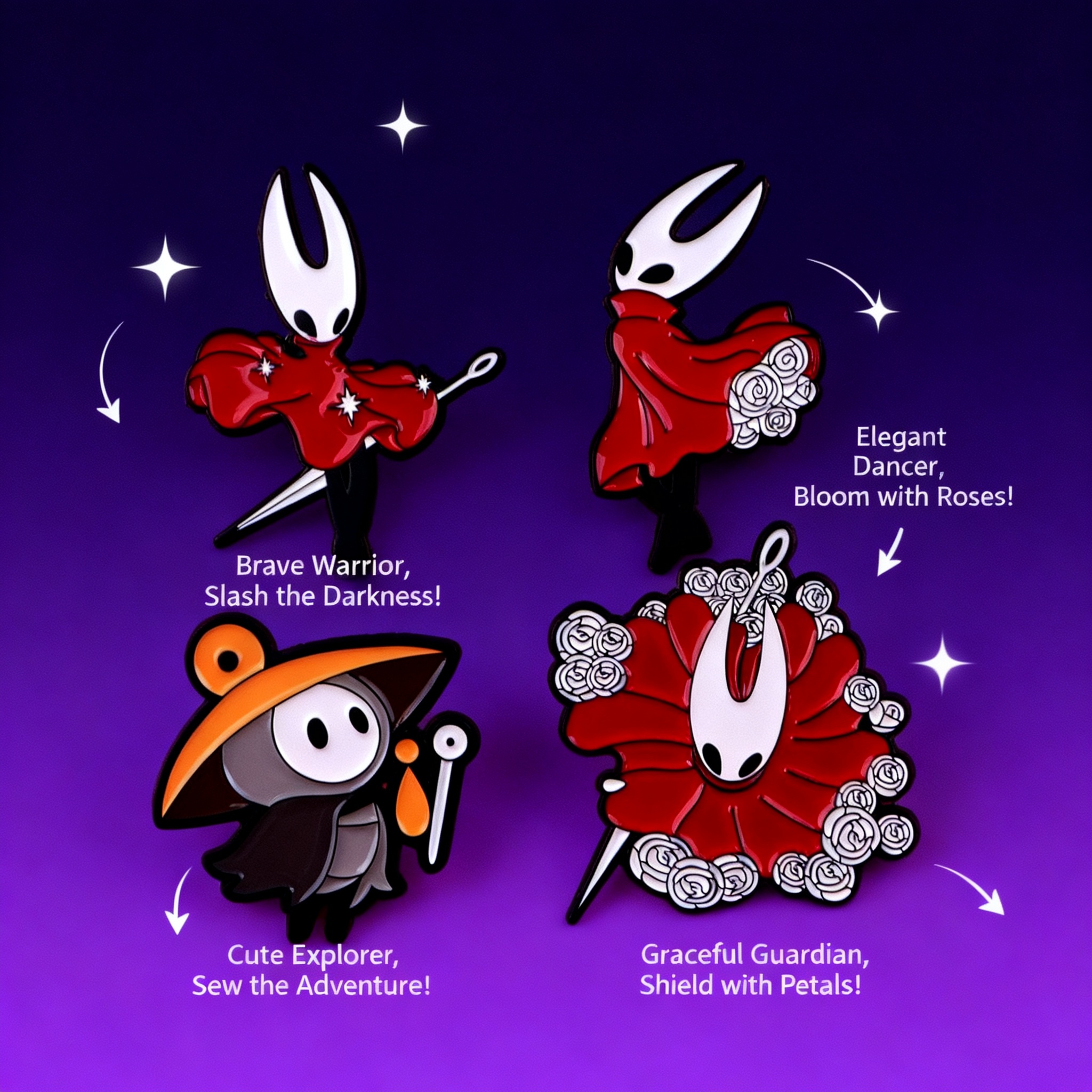 Hollow Knight Cartoon Brooch P - Embroidery Textile avis et prix