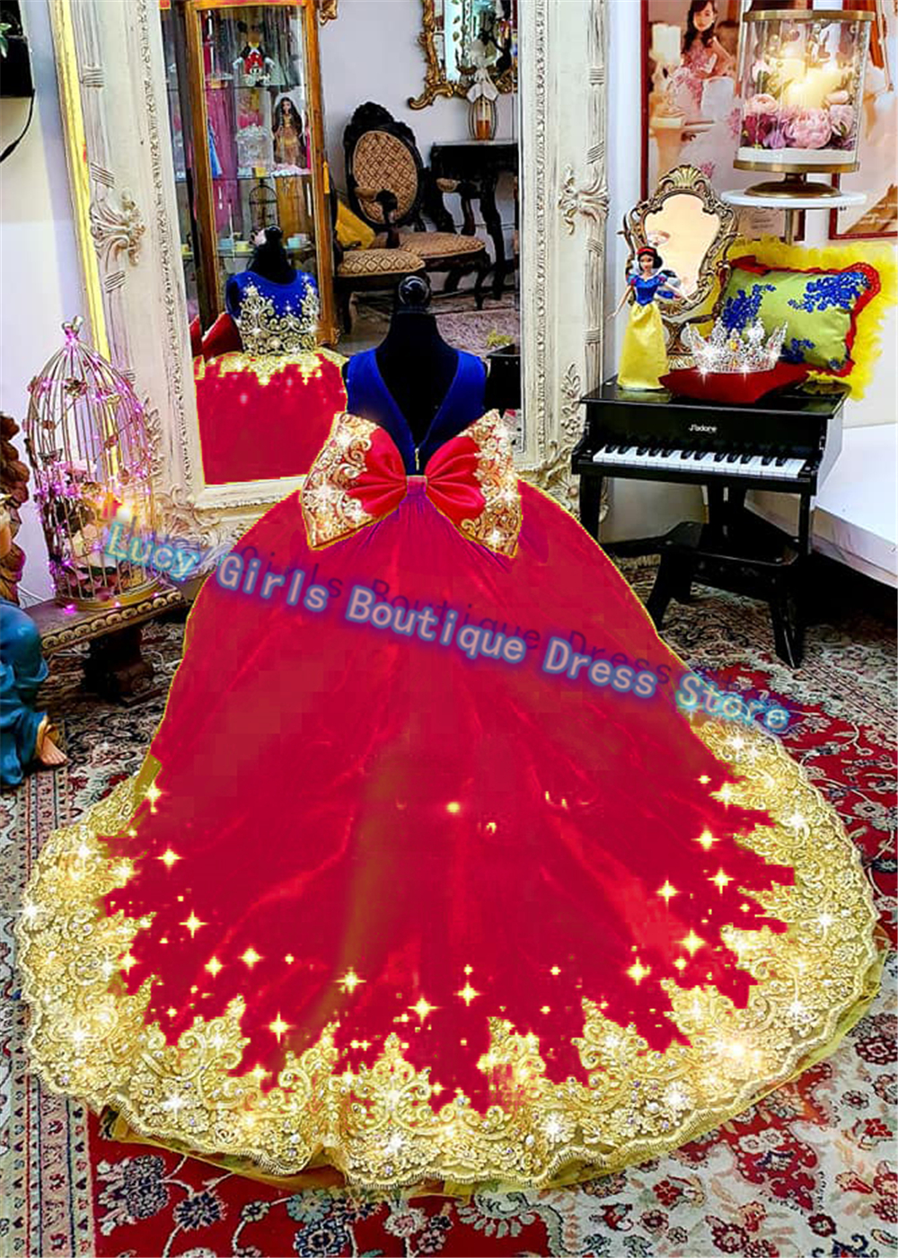 Luxuriously Yellow Flower Girl - Embroidery Yellow Dress avis et prix