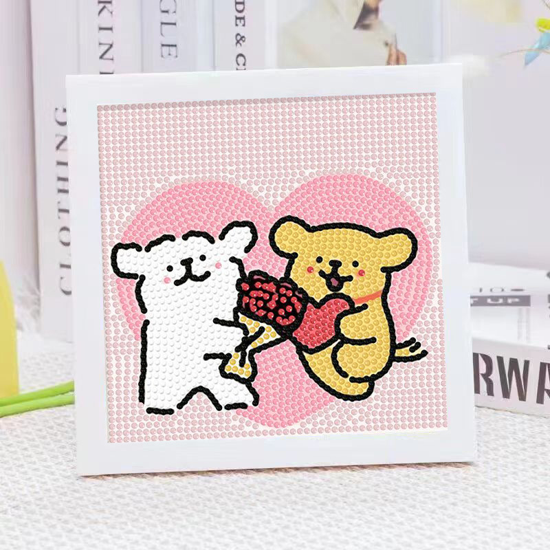 Cartoon Line Puppy Crystal Dia - Embroidery Service avis et prix