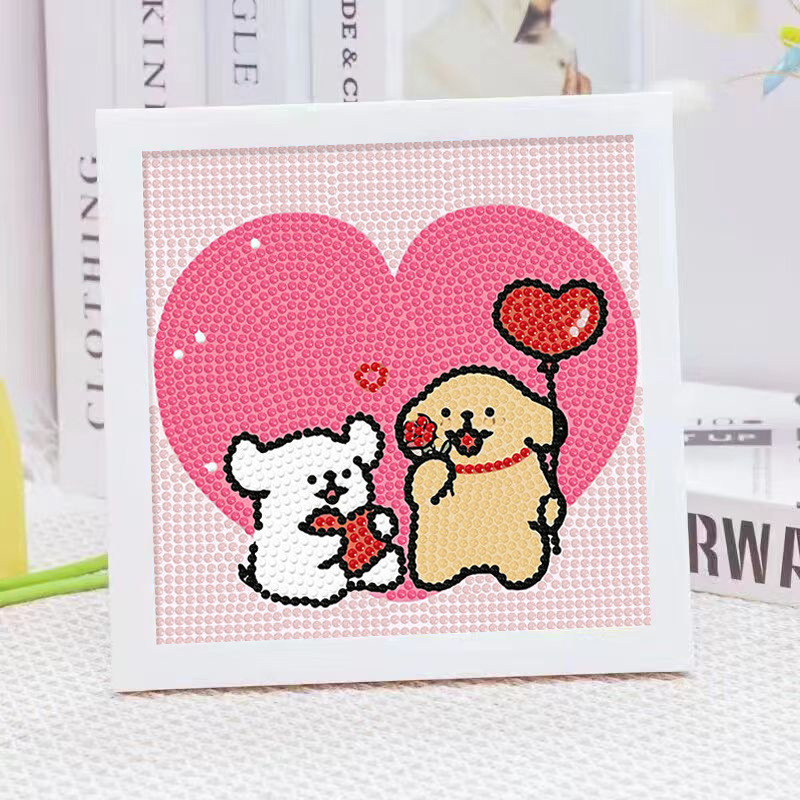 Cartoon Line Puppy Crystal Dia - Embroidery Service avis et prix