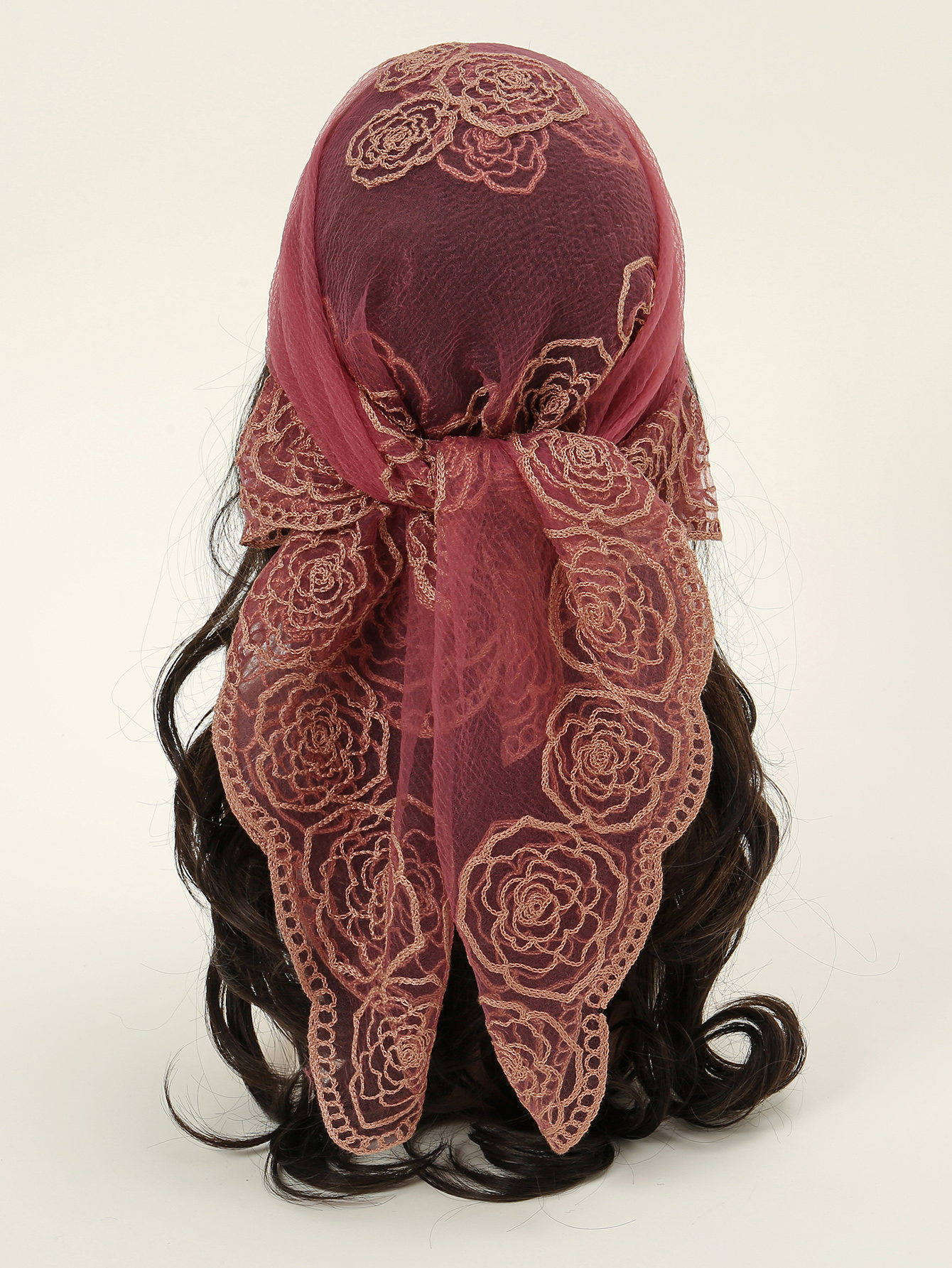 80*80cm Lace Square Bandanas S - Embroidery Hijab avis et prix