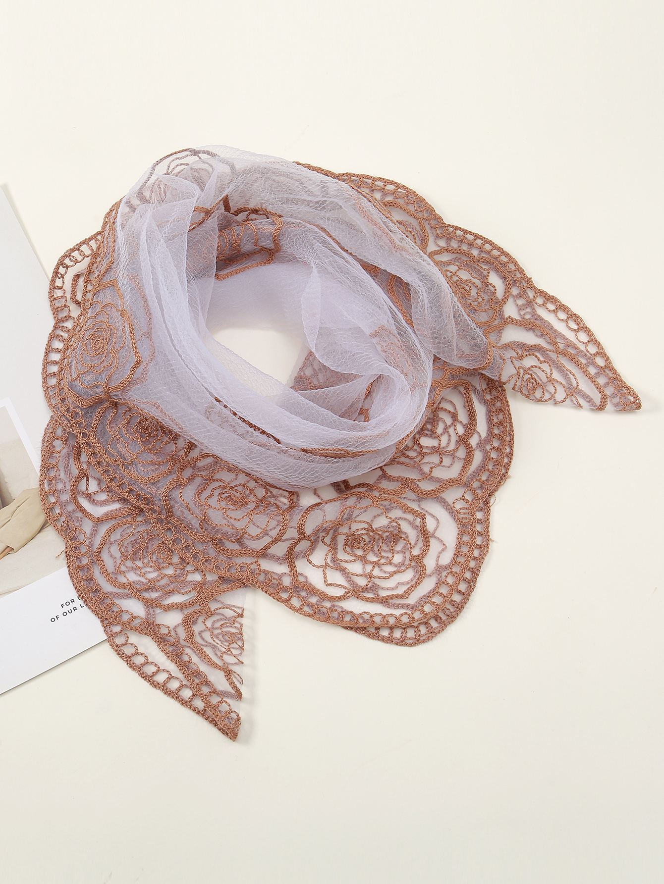 80*80cm Lace Square Bandanas S - Embroidery Hijab avis et prix
