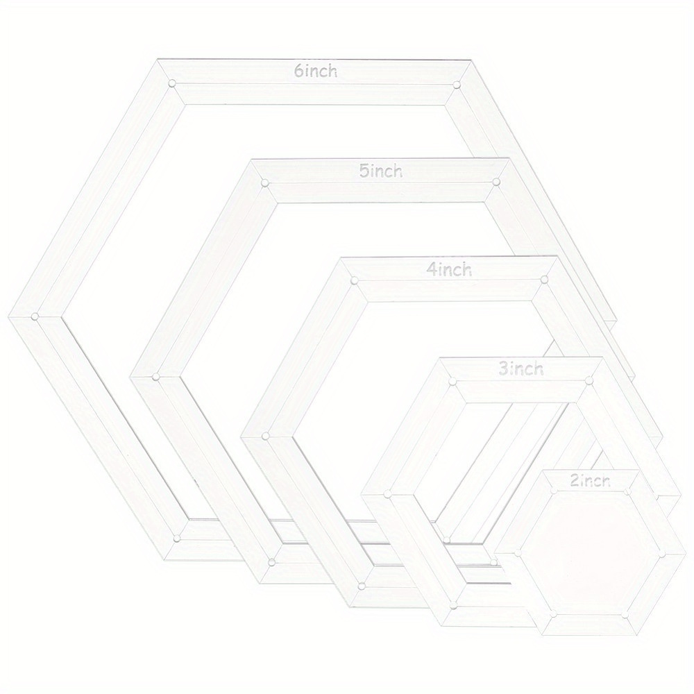 5pcs Hexagon Quilting Template - Embroidery Service avis et prix