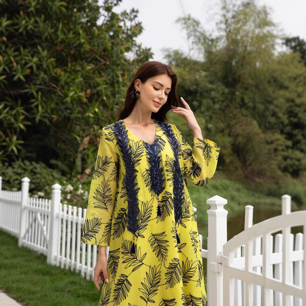 Sw081 Apparel Mesh Embroidered - Embroidery Yellow Dress avis et prix