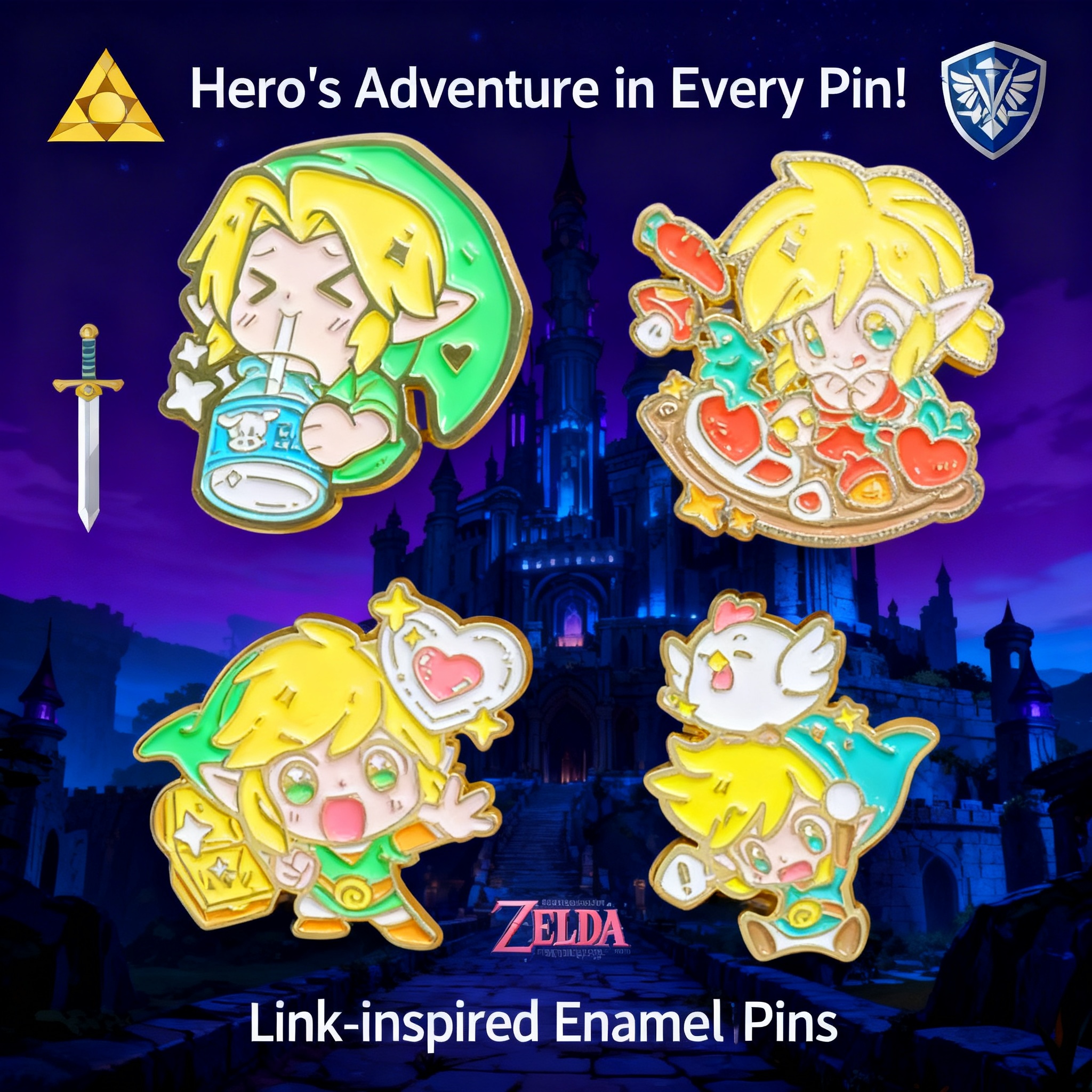 Adventure Game Badges Enamel P - Embroidery Illustration avis et prix