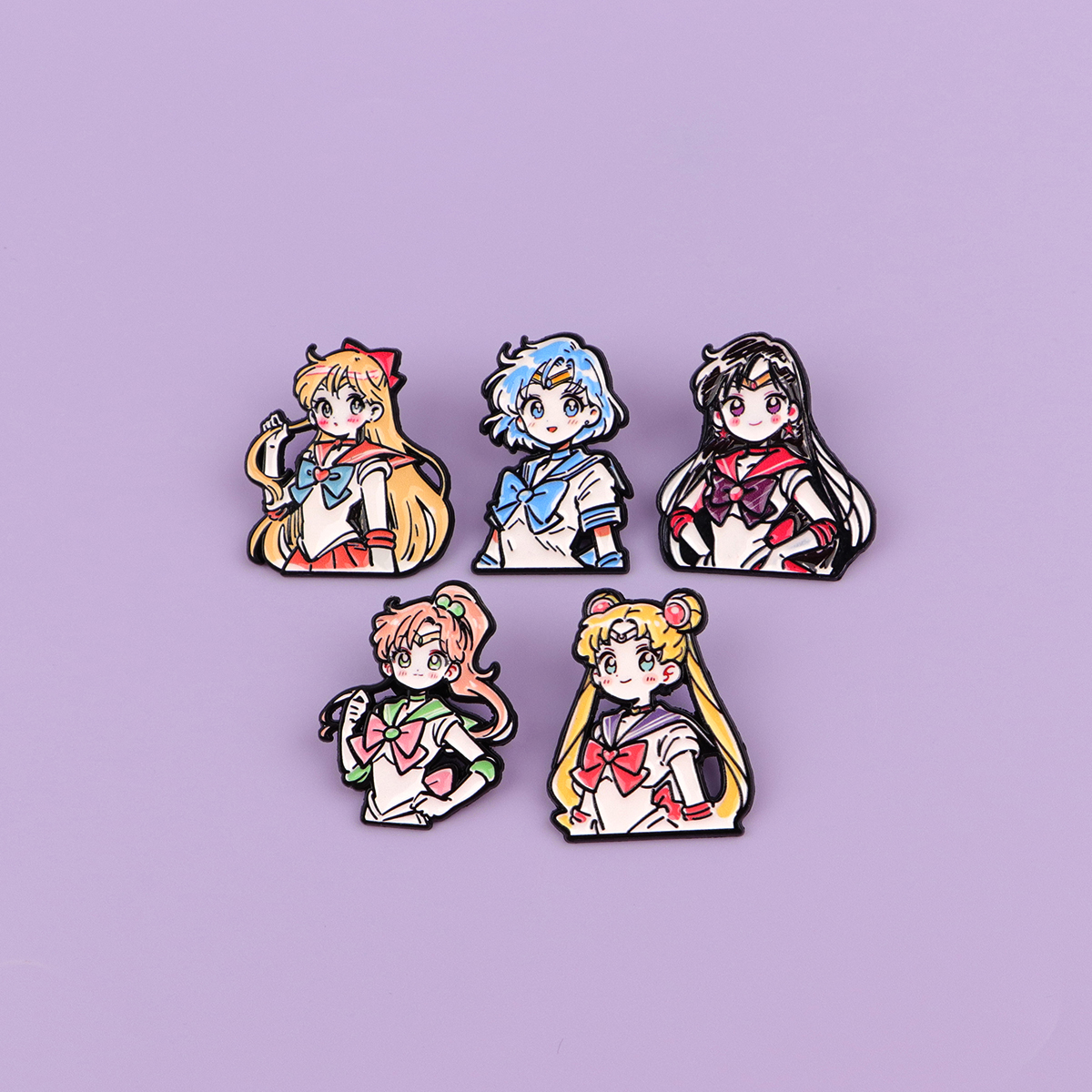 Cute Girls Enamel Pin Manga An - Embroidery Illustration avis et prix