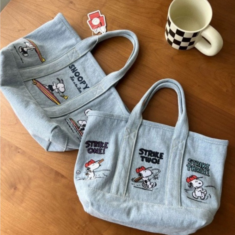 New Snoopy Comic Denim Tote, L - Embroidery Job avis et prix