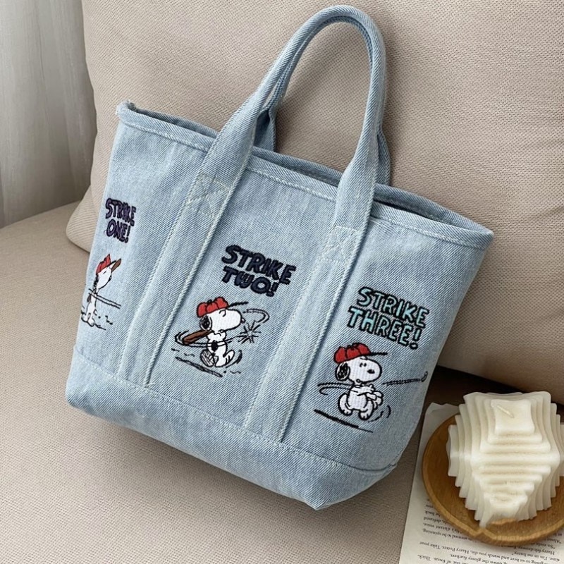 New Snoopy Comic Denim Tote, L - Embroidery Job avis et prix