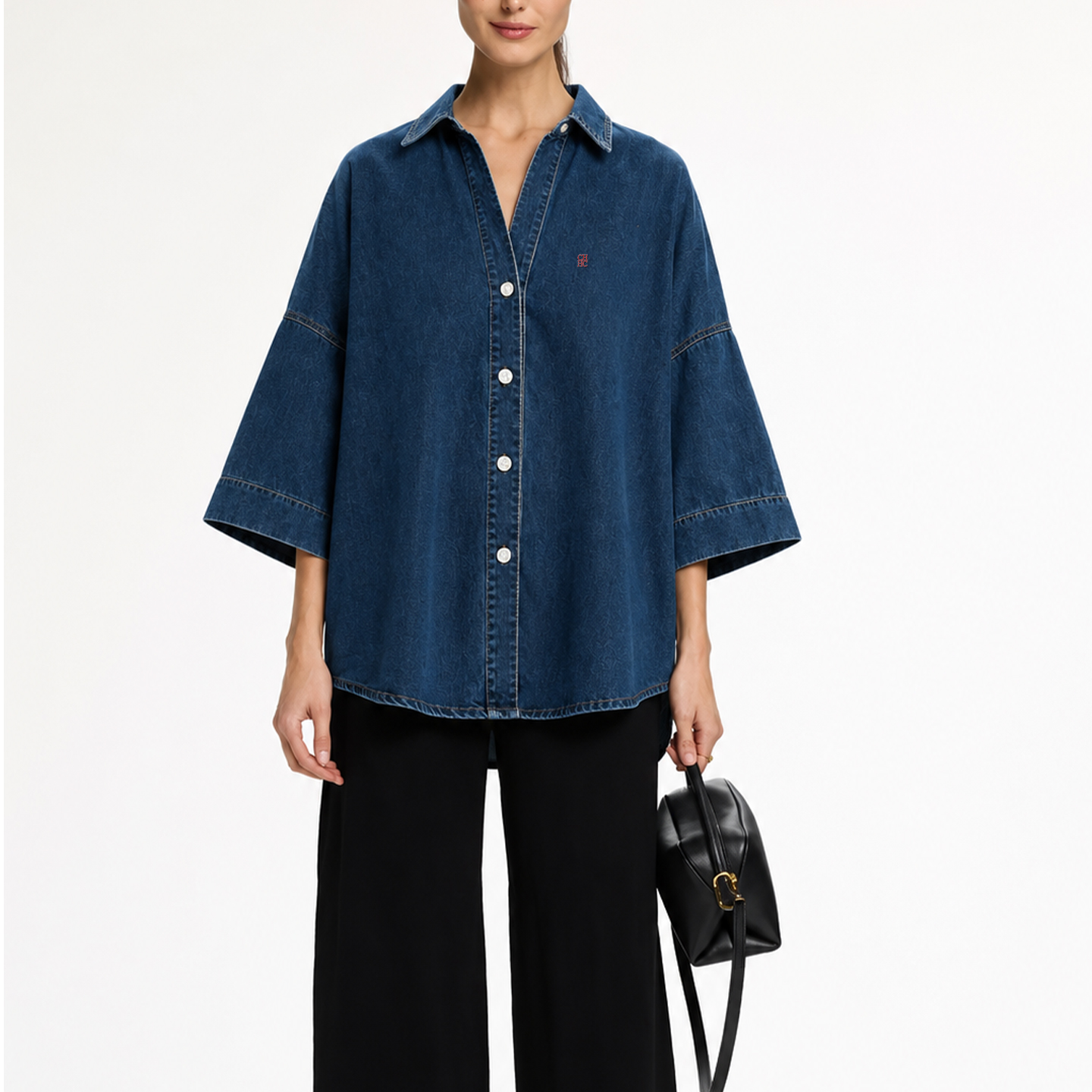 CH Letter Embroidered Solid Co - Embroidery Uniform avis et prix