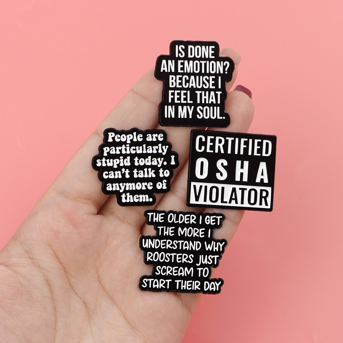Fashion Quote Brooches Pins Cr - Embroidery Textile avis et prix