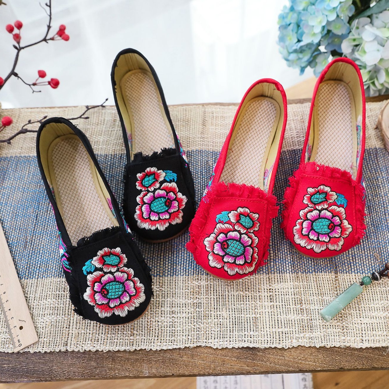 Woman Woven Shoes New Ethnic S - Embroidery Shoes avis et prix