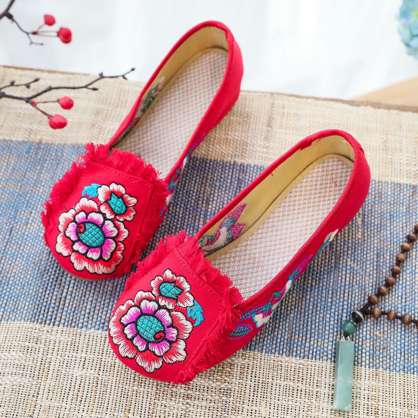 Woman Woven Shoes New Ethnic S - Embroidery Shoes avis et prix