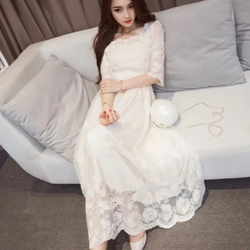 Elegant Women's Long Sleeve Dr - Embroidery Online Designs avis et prix