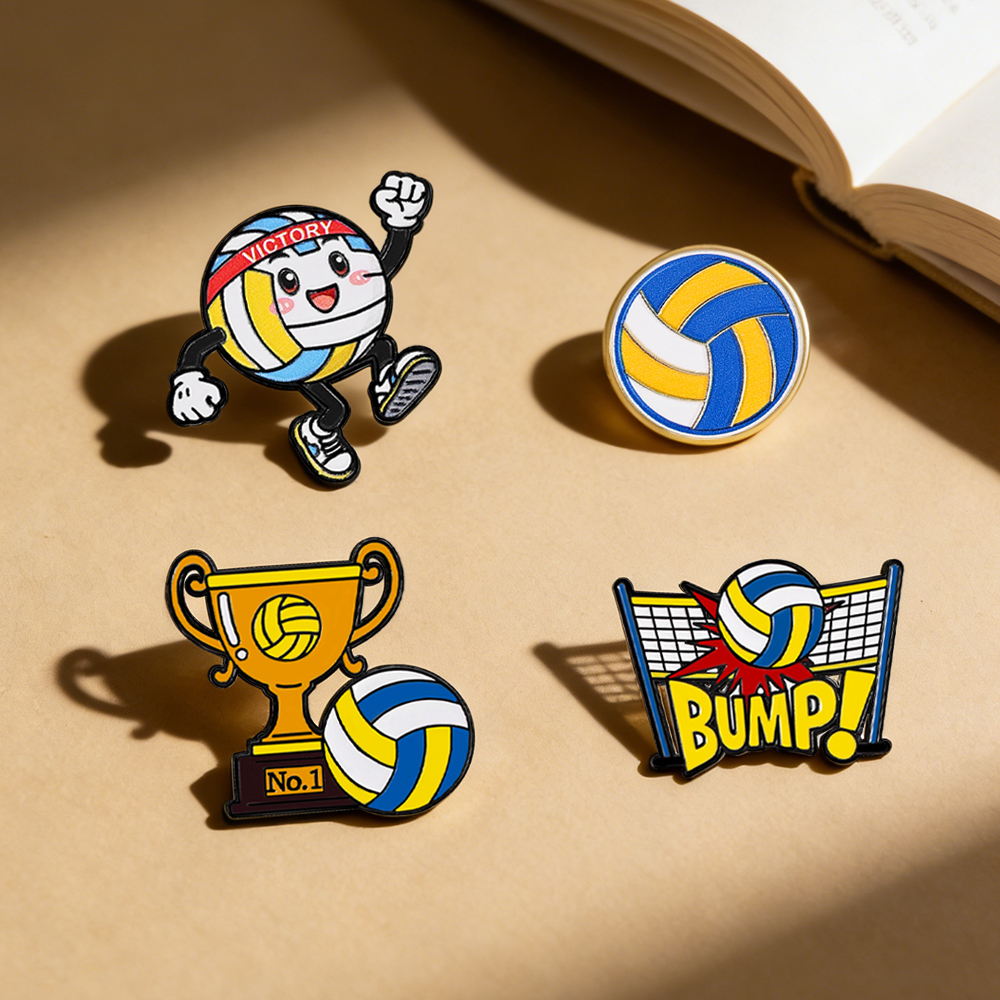4pcs Football Player Enamel Br - Embroidery Simple avis et prix