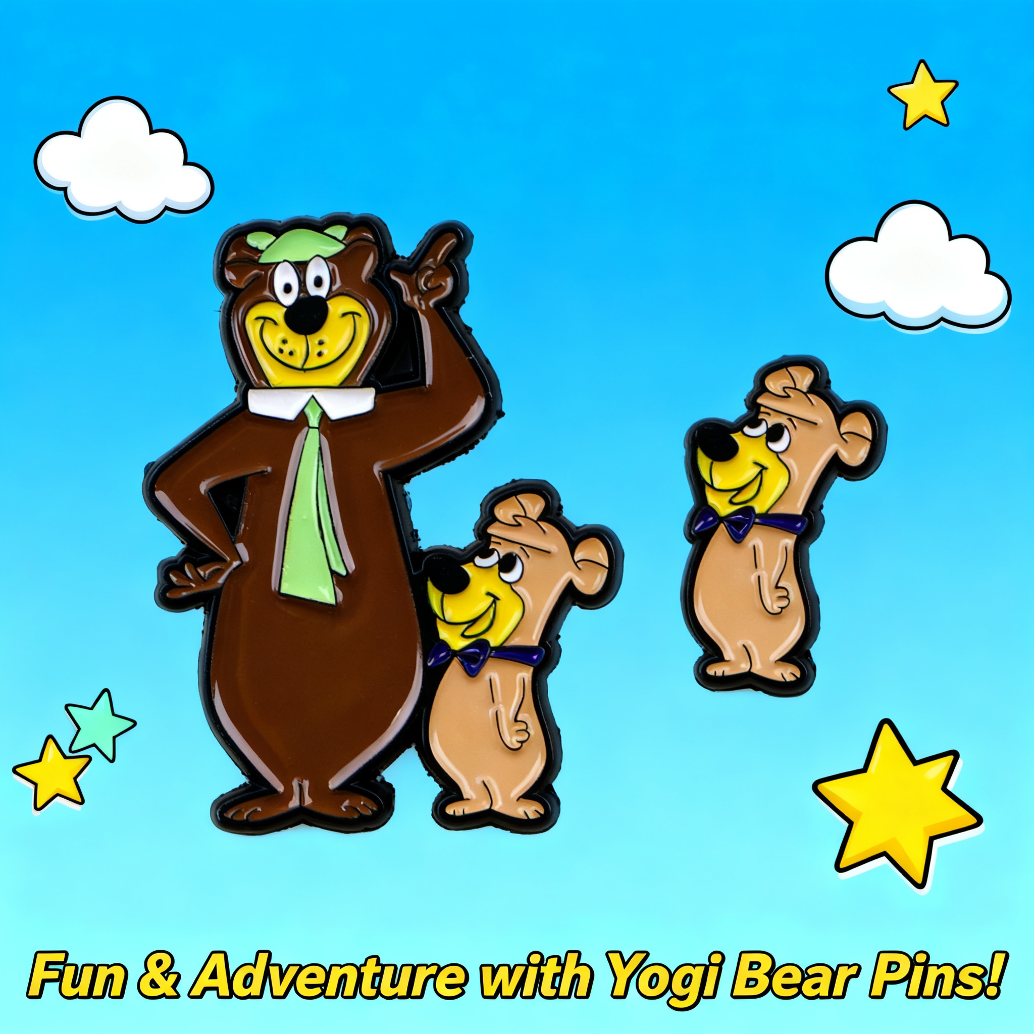Cute Bear Enamel Pin Cartoon B - Embroidery Illustration avis et prix