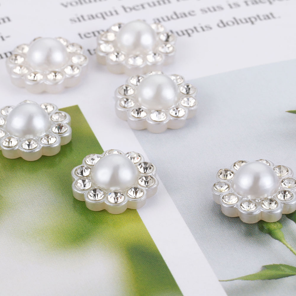 50pcs White Flat Imitation Pea - Embroidery Simple avis et prix