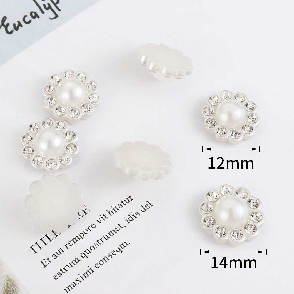 50pcs White Flat Imitation Pea - Embroidery Simple avis et prix