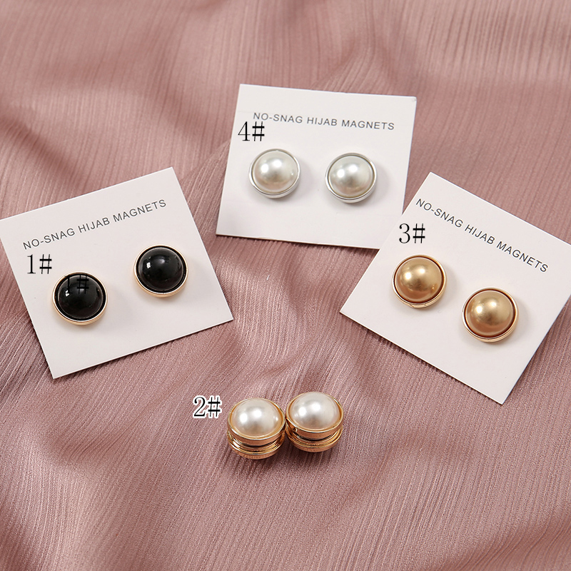 Newest 2pairs/Bag Pearl Magnet - Embroidery Hijab avis et prix