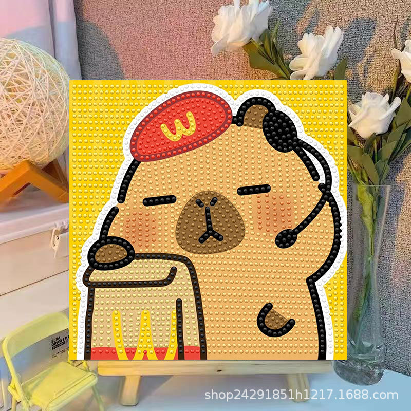 Cartoon Capibala Crystal Diamo - Embroidery Service avis et prix