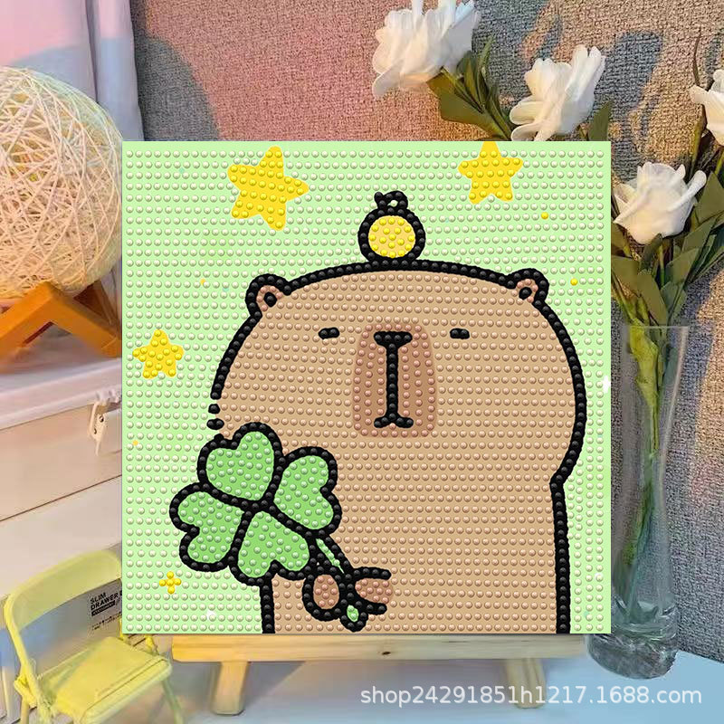 Cartoon Capibala Crystal Diamo - Embroidery Service avis et prix