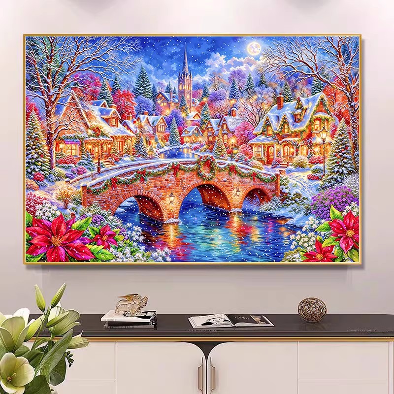 9ct 100x75cm Winter Church Emb - Embroidery Job avis et prix