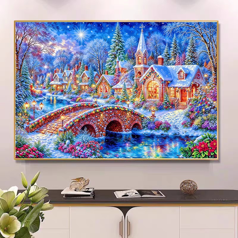 9ct 100x75cm Winter Church Emb - Embroidery Job avis et prix