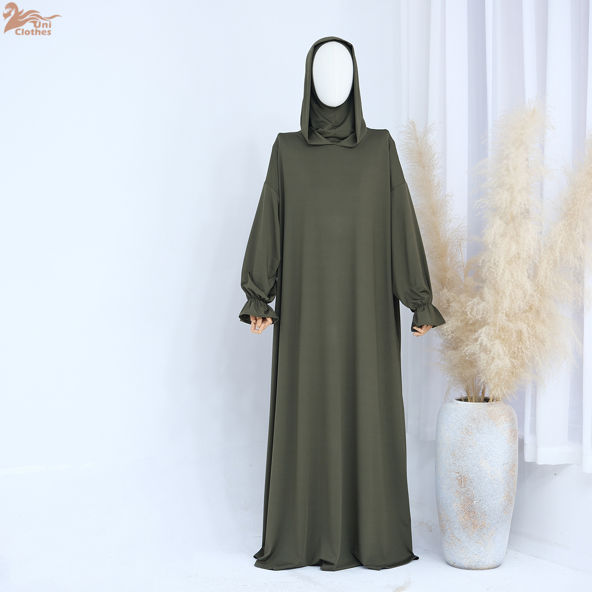 Eid Ramadan Prayer Abaya Women - Embroidery Hijab avis et prix