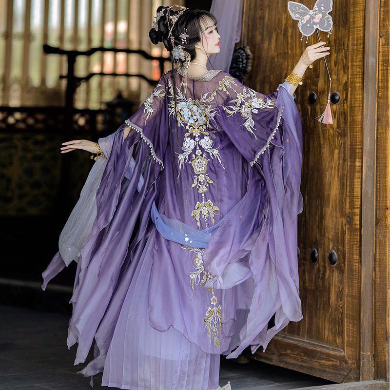 Chinese Hanfu Dress Women Trad - Embroidery Yellow Dress avis et prix