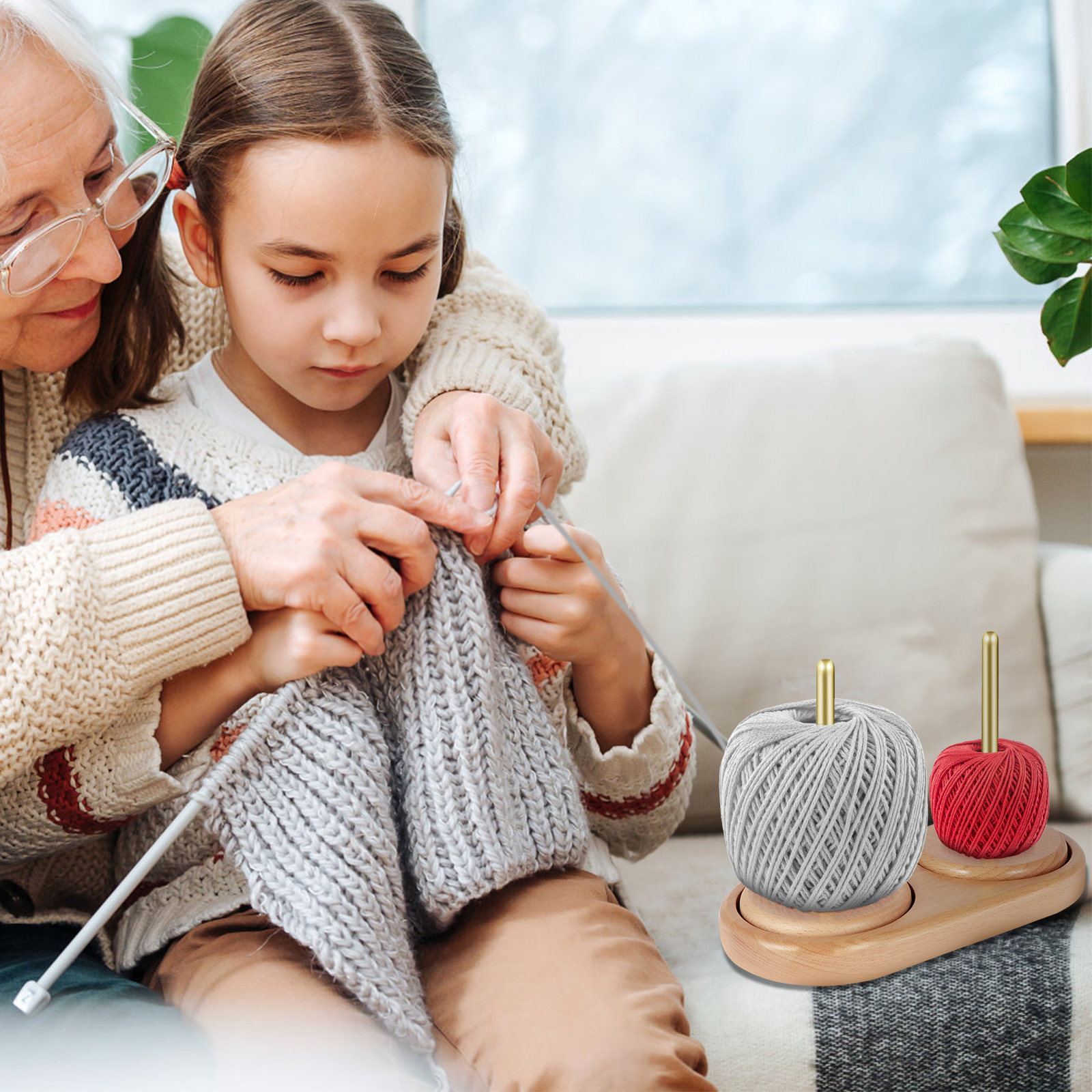 Yarn Ball Holder Rotatable Woo - Embroidery Yarns avis et prix