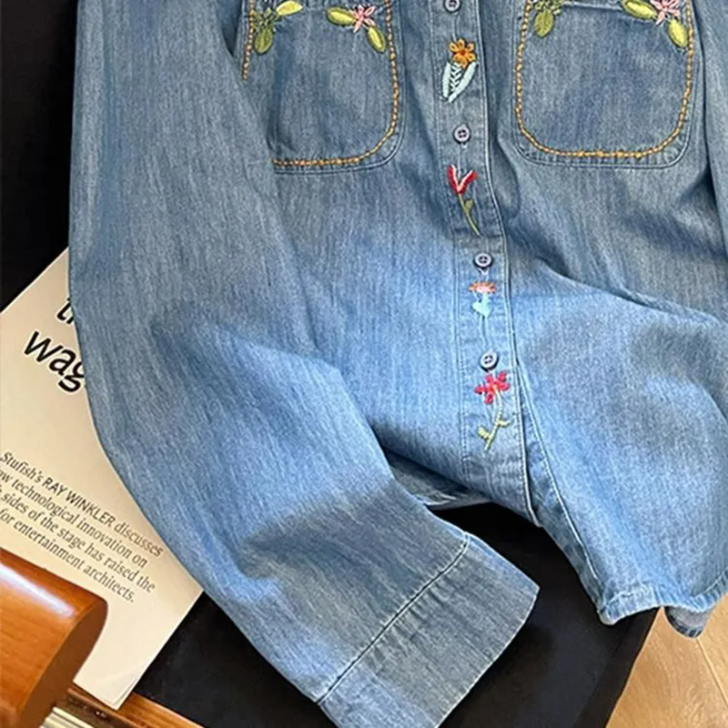 Harajuku Fashion Cotton Denim  - Embroidery On Jeans avis et prix
