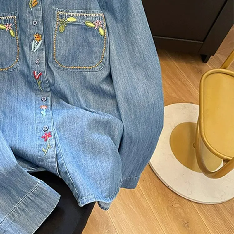 Harajuku Fashion Cotton Denim  - Embroidery On Jeans avis et prix